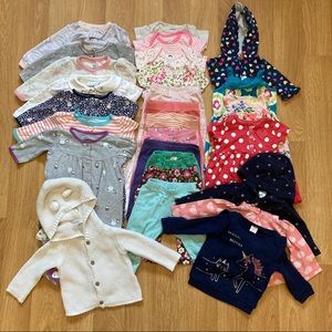 Bundle of 6m Baby Girl Clothes - Lot of Girls